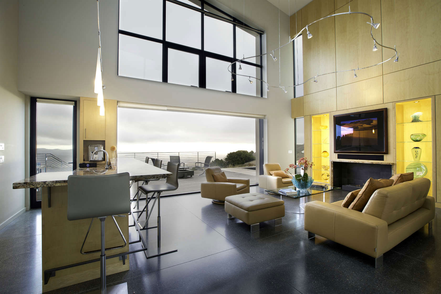 A Beautiful and Spacious Hillside Home Overlooking the Sonoma Valley, California by DNM Architect (9)