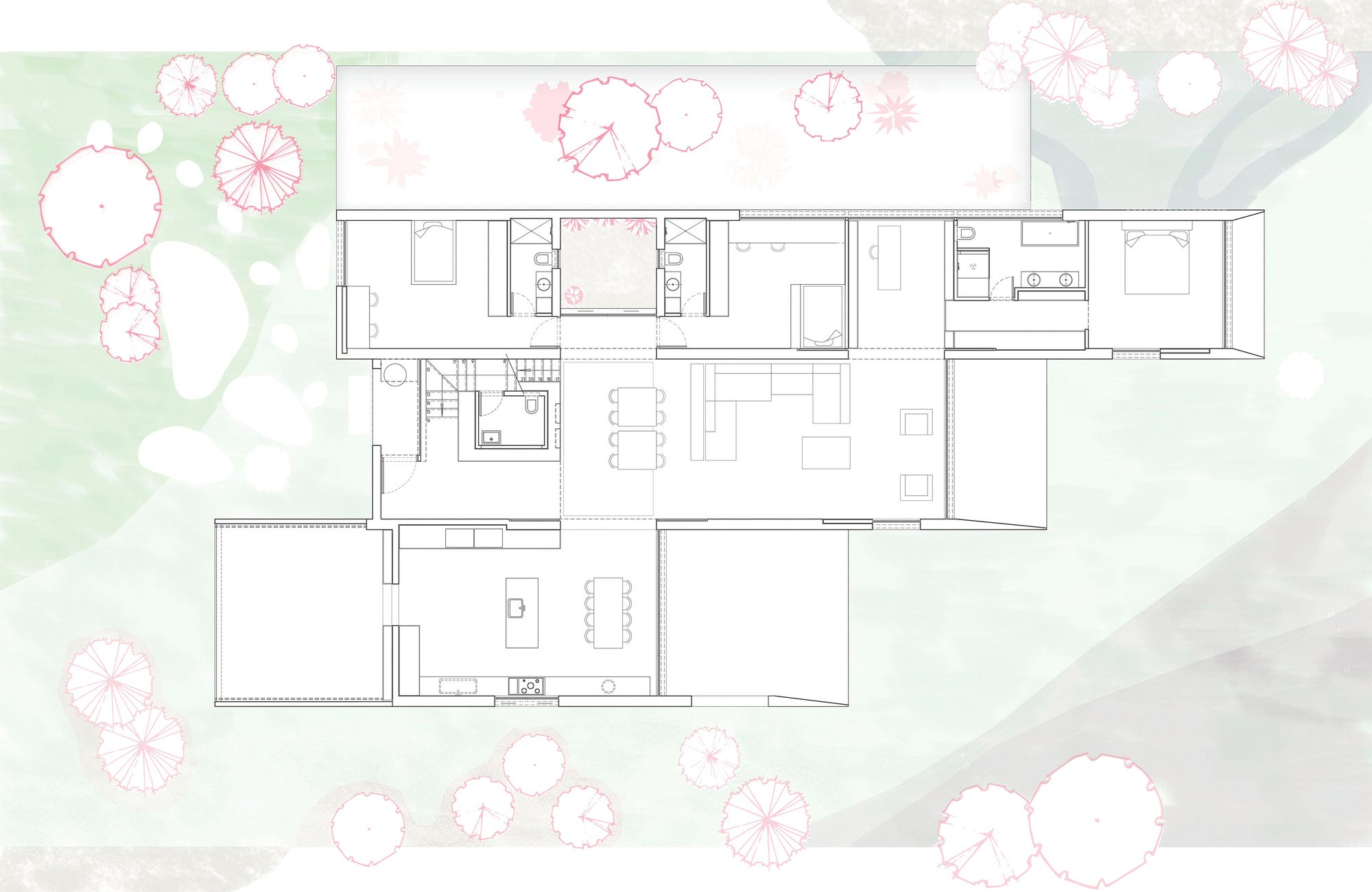 A Bright Contemporary Family Home Made from Three White Boxes in Tel Aviv by Paritzki & Liani Architects (20)