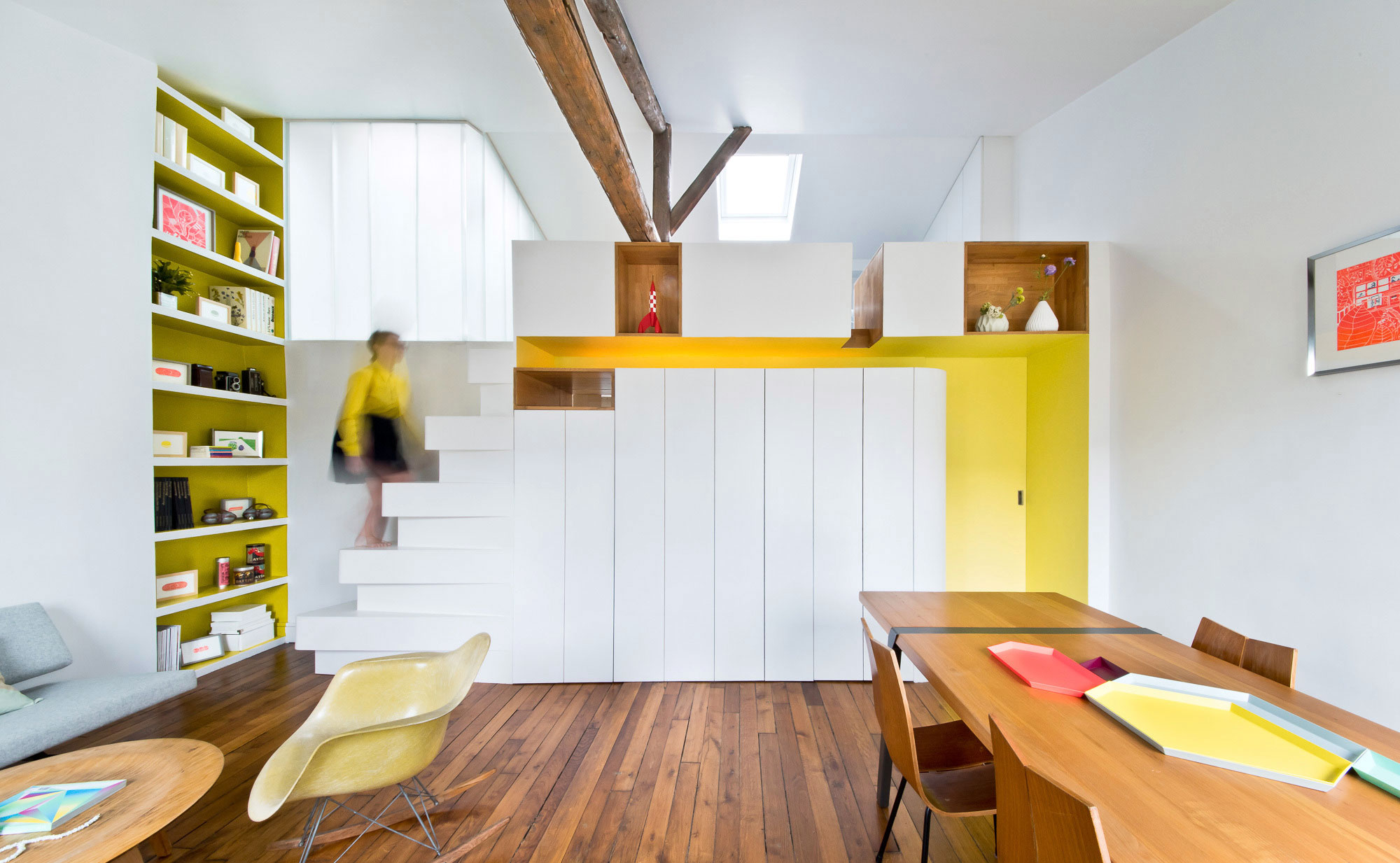 A Bright and Cheerful Modern Apartment for a Fashion Designer in Montmartre by SABO Project (1)