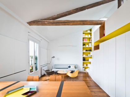 A Bright and Cheerful Modern Apartment for a Fashion Designer in Montmartre by SABO Project (2)