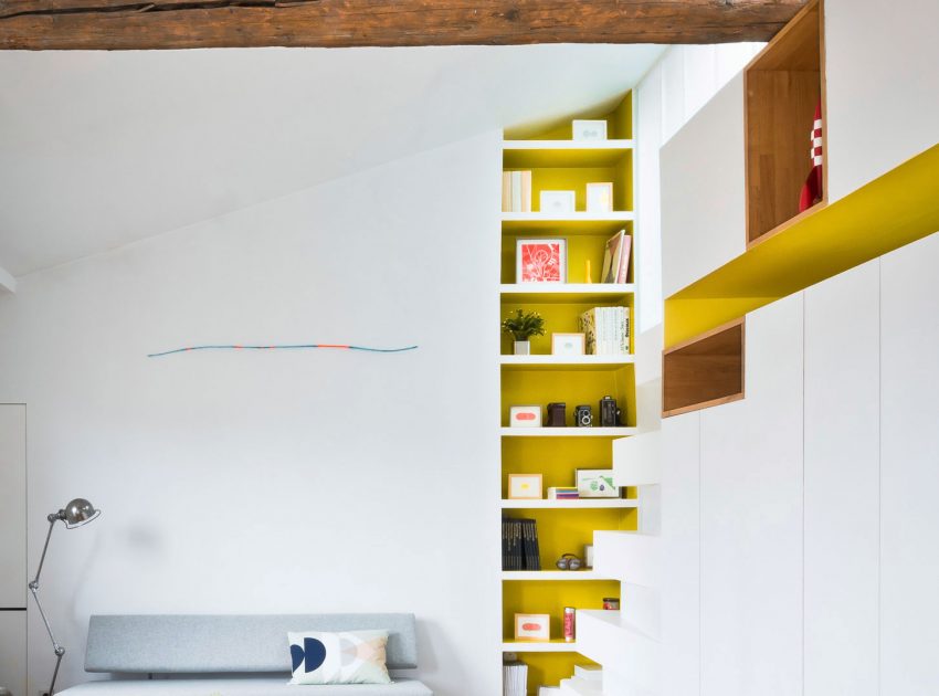 A Bright and Cheerful Modern Apartment for a Fashion Designer in Montmartre by SABO Project (3)
