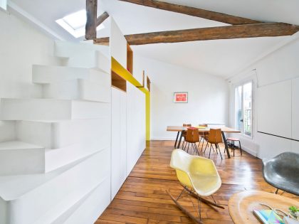 A Bright and Cheerful Modern Apartment for a Fashion Designer in Montmartre by SABO Project (5)