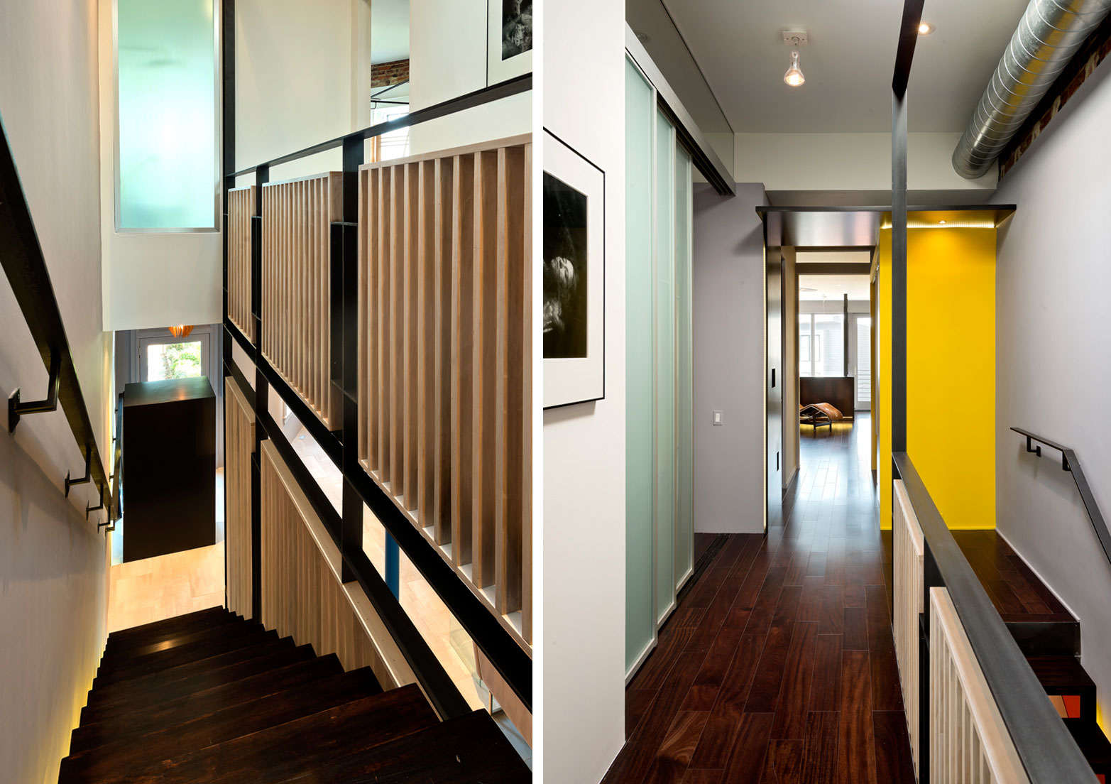A Bright and Colorful Modern Row House with Playful Details in Washington, DC by KUBE Architecture (10)