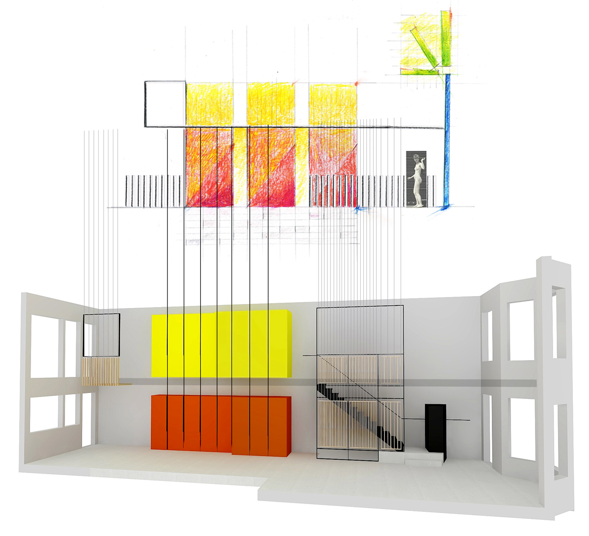 A Bright and Colorful Modern Row House with Playful Details in Washington, DC by KUBE Architecture (14)