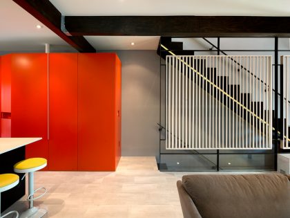 A Bright and Colorful Modern Row House with Playful Details in Washington, DC by KUBE Architecture (4)