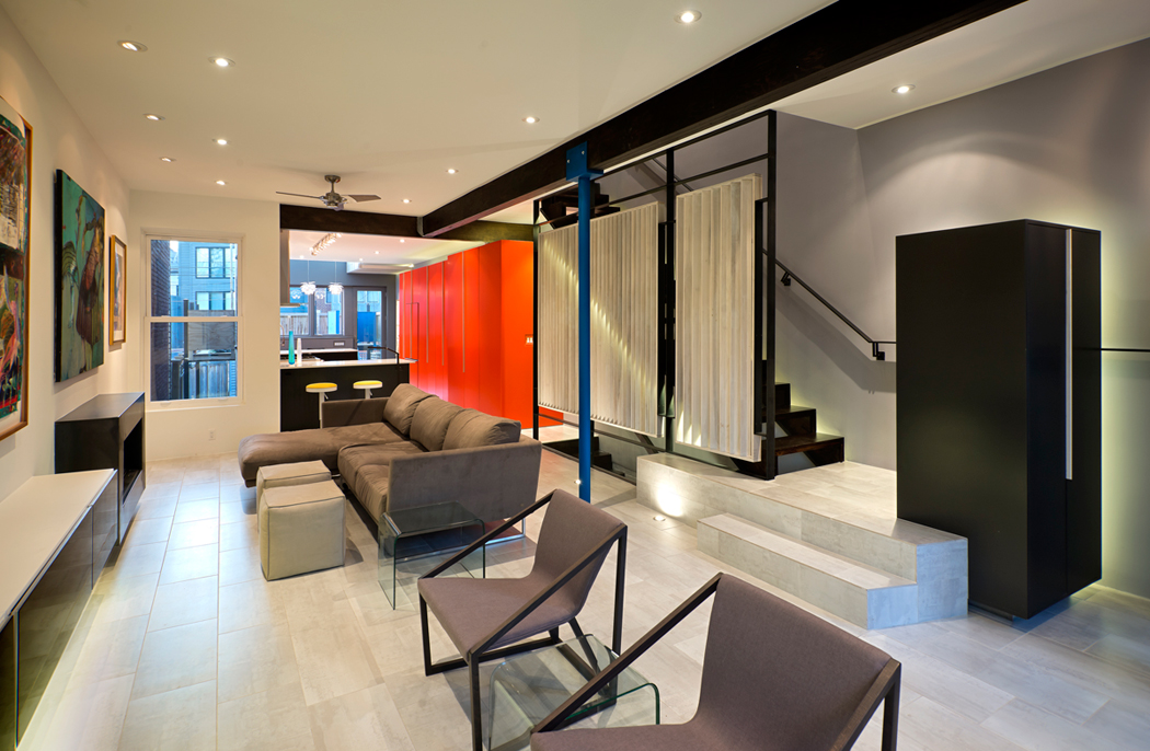 A Bright and Colorful Modern Row House with Playful Details in Washington, DC by KUBE Architecture (5)