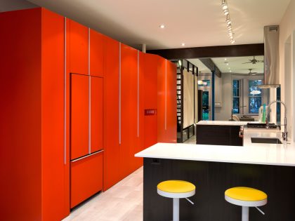 A Bright and Colorful Modern Row House with Playful Details in Washington, DC by KUBE Architecture (7)