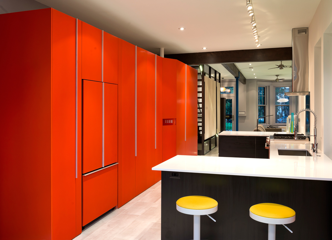 A Bright and Colorful Modern Row House with Playful Details in Washington, DC by KUBE Architecture (7)