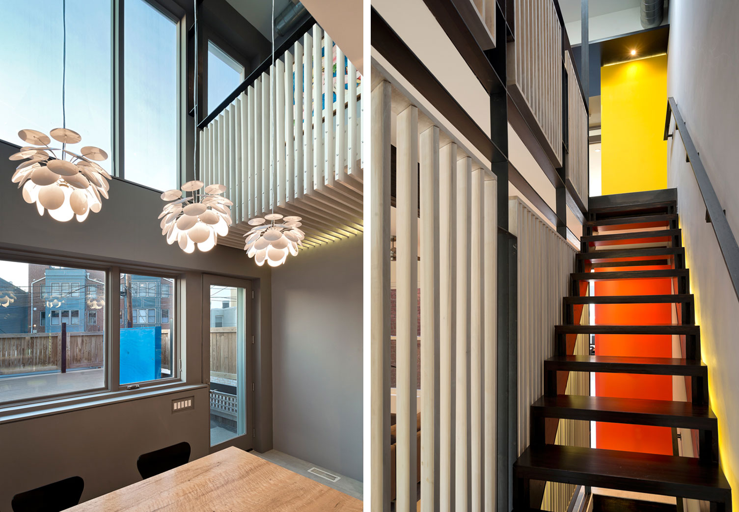 A Bright and Colorful Modern Row House with Playful Details in Washington, DC by KUBE Architecture (8)