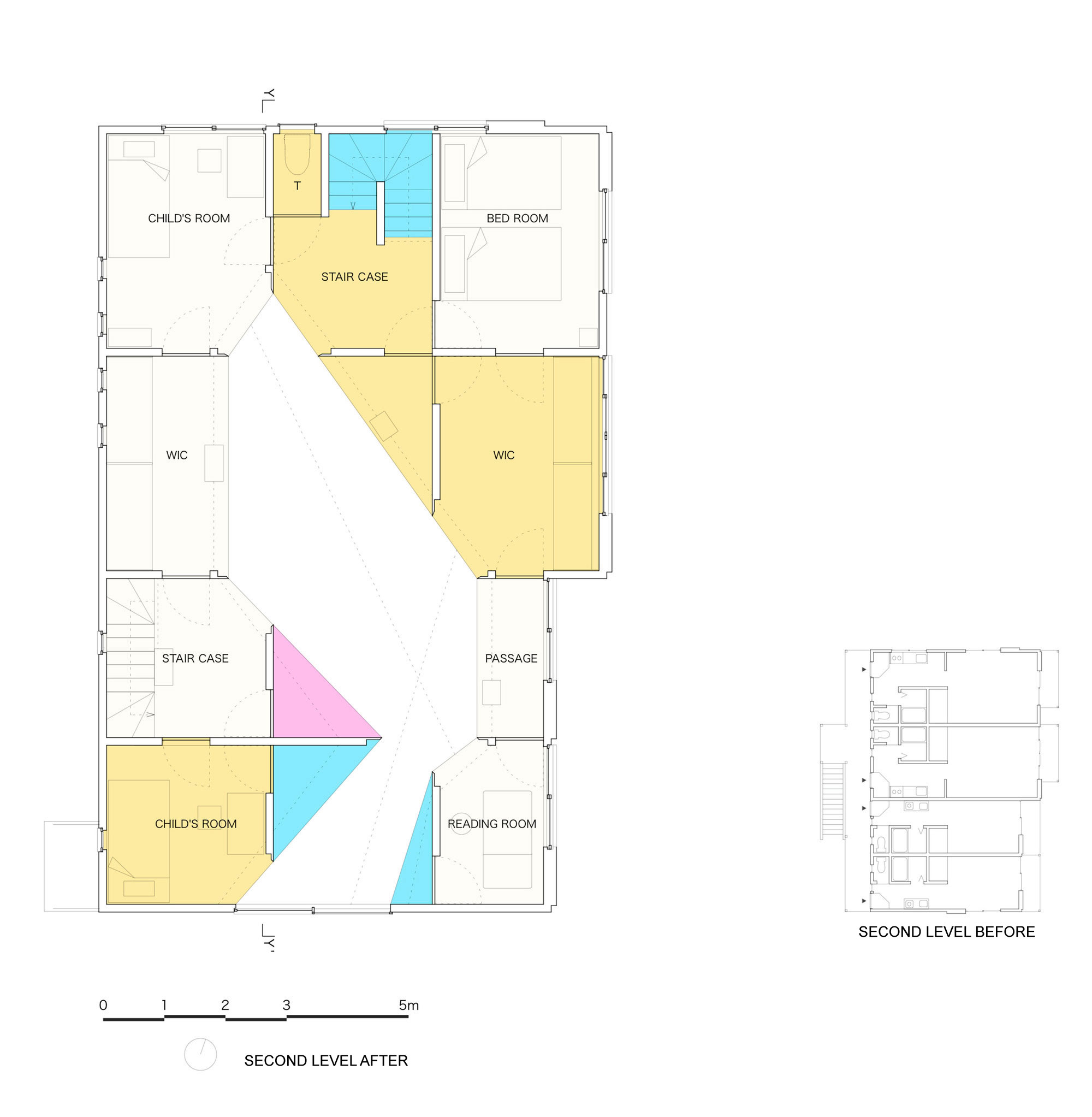 A Bright and Vibrant Apartment with Bold Splashes of Color in Chiba Prefecture by Kochi Architect’s Studio (11)