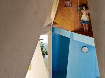 A Bright and Vibrant Apartment with Bold Splashes of Color in Chiba Prefecture by Kochi Architect’s Studio (6)