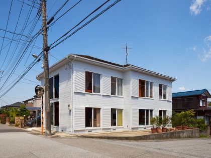 A Bright and Vibrant Apartment with Bold Splashes of Color in Chiba Prefecture by Kochi Architect’s Studio (9)