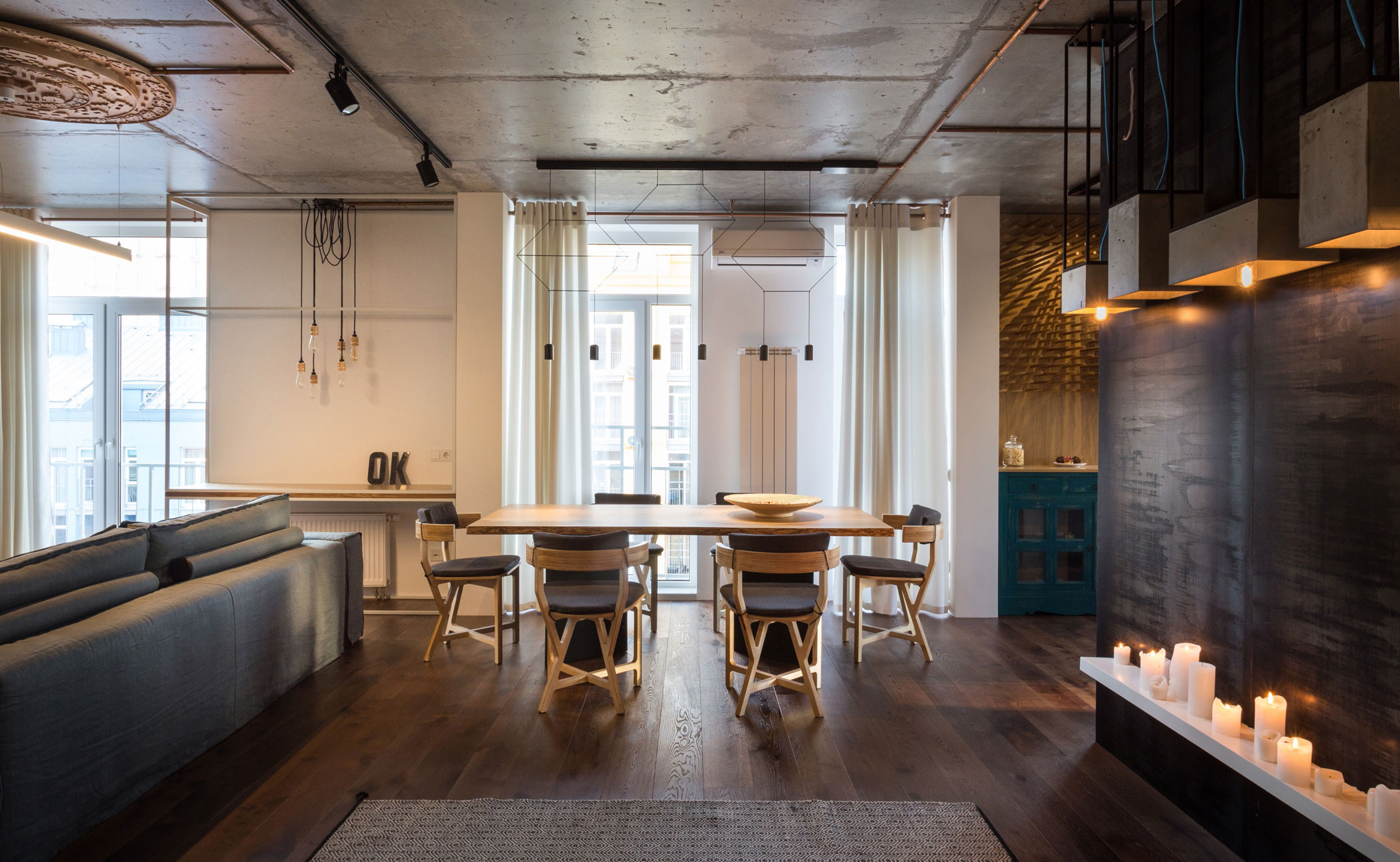 A Chic and Spacious Industrial Apartment with Warm Interiors in Kiev by SVOYA Studio (12)
