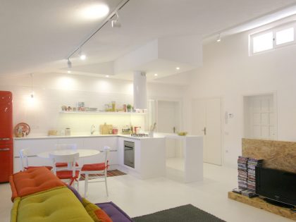 A Bright and Colorful Contemporary Apartment in San Miniato