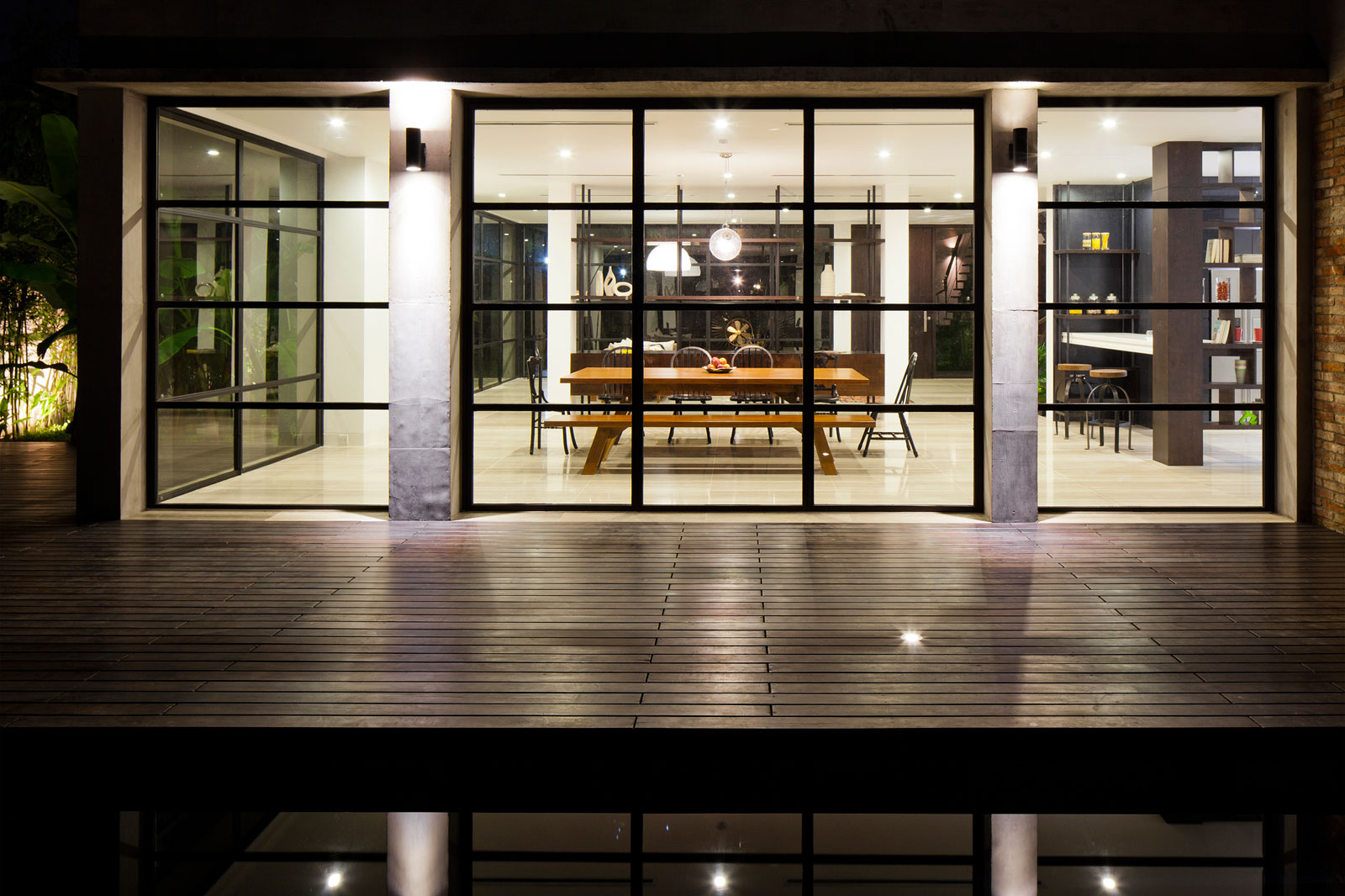 A Contemporary Home with Recycled Bricks, Concrete and Steel Frame Windows in Thao Dien by MM ++ Architects (23)