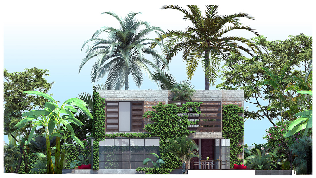 A Contemporary Home with Recycled Bricks, Concrete and Steel Frame Windows in Thao Dien by MM ++ Architects (35)