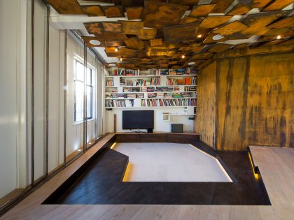 A Cozy Contemporary Home with Vintage Industrial Elements in London