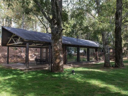 A Cozy Rustic Barn House Surrounded by a Lush Forest of Los Ríos Region, Chile