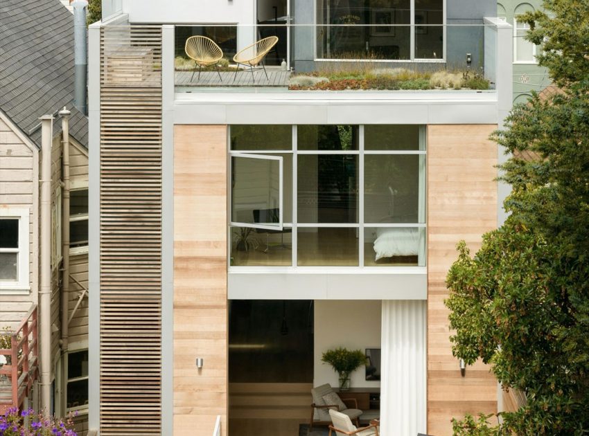 A Cozy and Playful Contemporary Home with Rooftop Garden in San Francisco by Feldman Architecture (1)