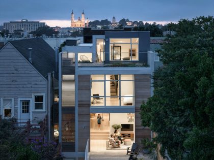 A Cozy and Playful Contemporary Home with Rooftop Garden in San Francisco by Feldman Architecture (10)