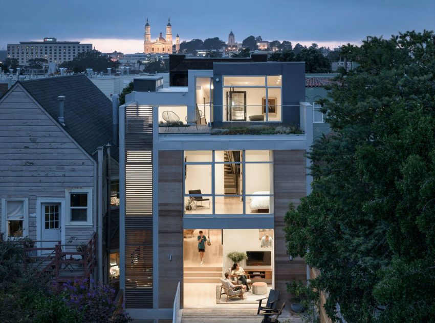 A Cozy and Playful Contemporary Home with Rooftop Garden in San Francisco by Feldman Architecture (10)