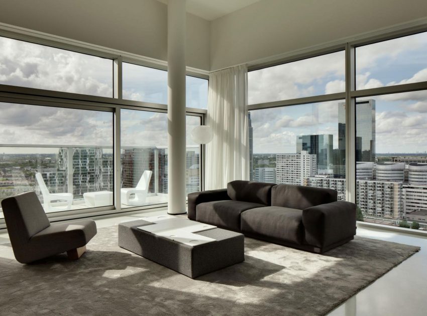 A Energy Efficient Modern Apartment with Stunning Views in Rotterdam, The Netherlands by Wiel Arets Architects (1)