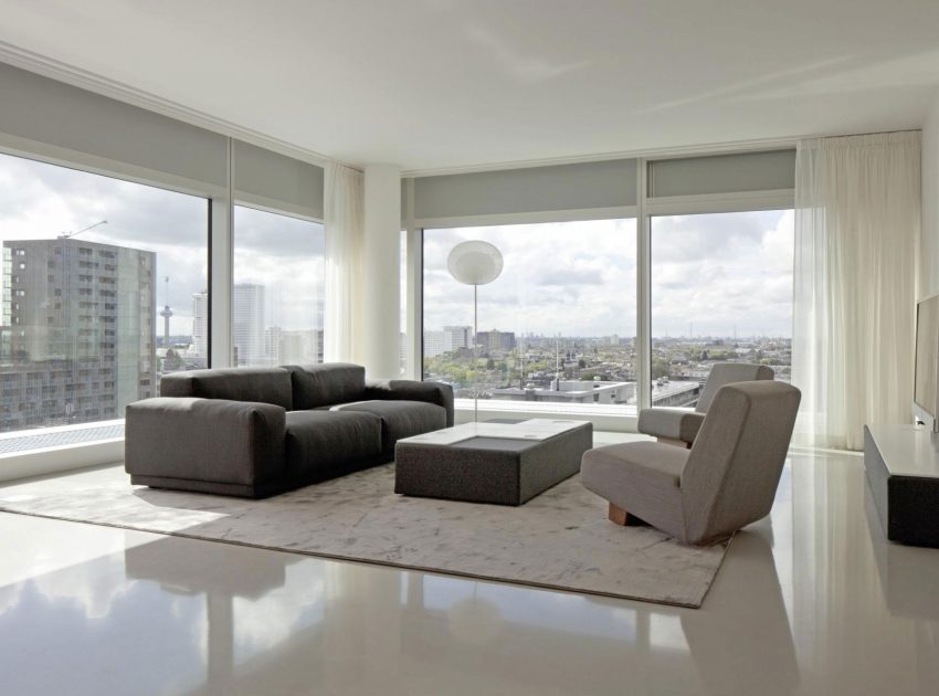 A Energy Efficient Modern Apartment with Stunning Views in Rotterdam, The Netherlands by Wiel Arets Architects (3)