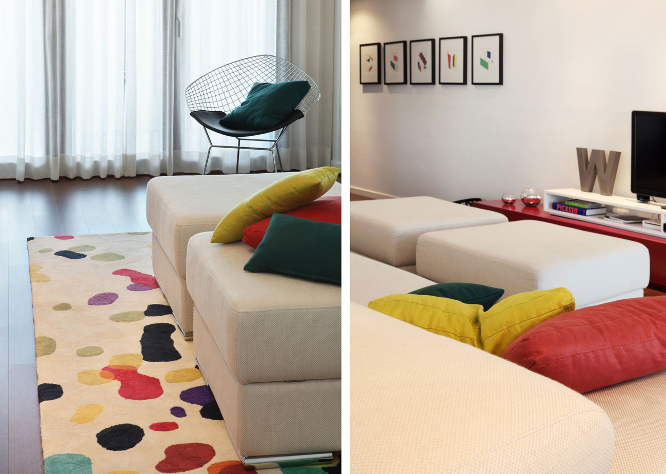 A Fabulous Contemporary Home with Splash of Vibrant Color in Lisbon, Portugal by Tiago Patricio Rodrigues (2)