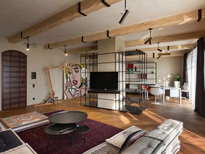 A Luxurious Contemporary Home with Mediterranean Touches and Rustic Vibe in Kiev, Ukraine by Baraban+ design studio (3)