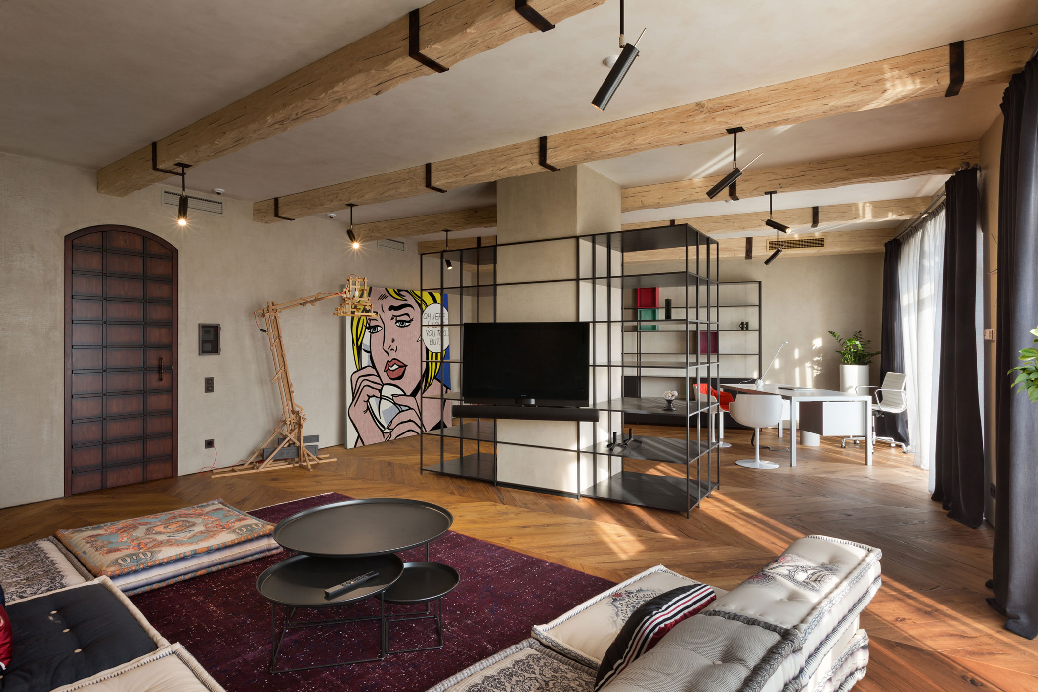 A Luxurious Contemporary Home with Mediterranean Touches and Rustic Vibe in Kiev, Ukraine by Baraban+ design studio (3)