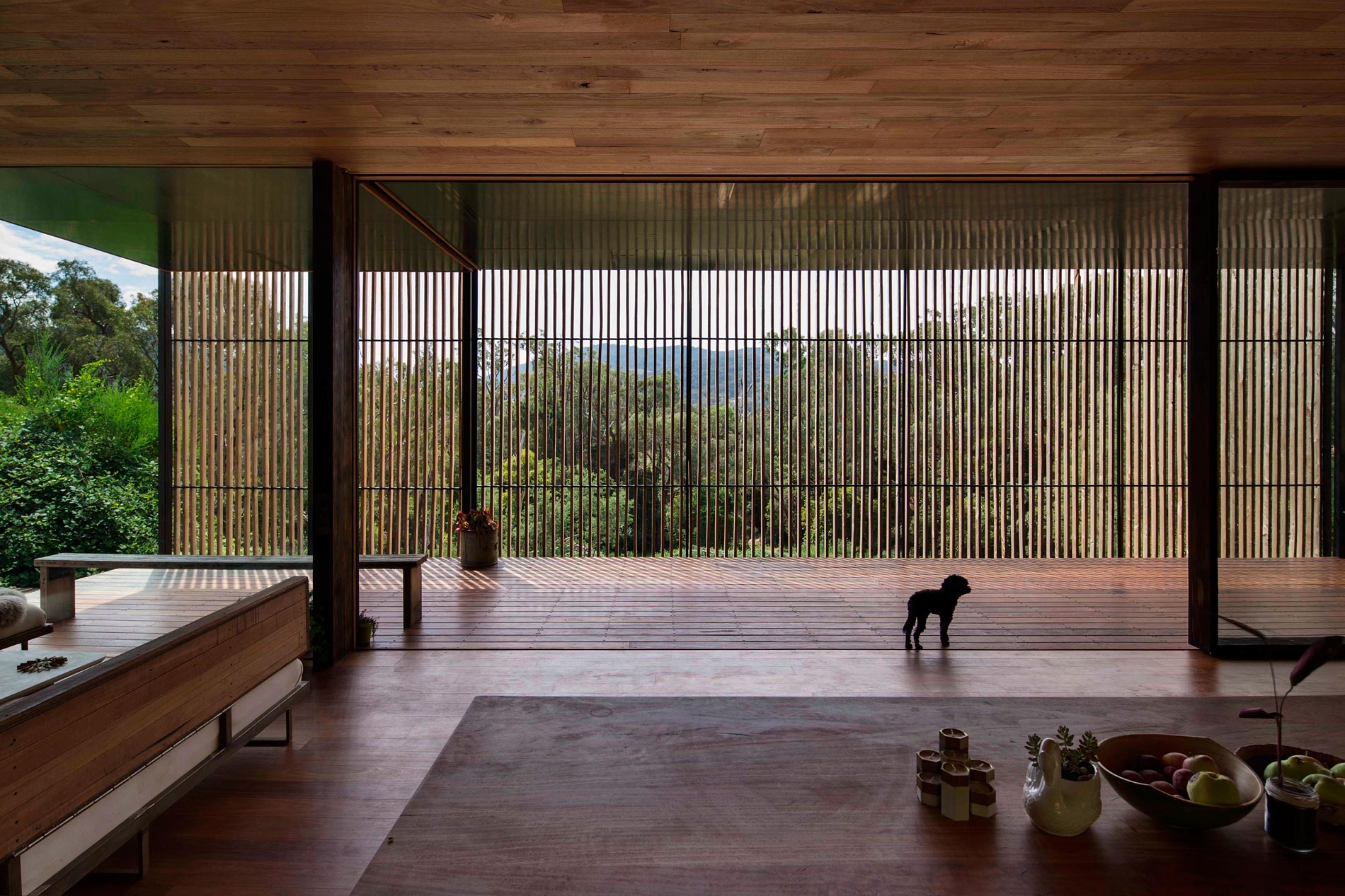 A Modern House Built From Reclaimed Concrete Blocks and Rough-Sawn Wood in Yackandandah, Australia by ARCHIER (15)
