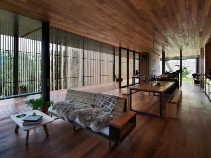 A Modern House Built From Reclaimed Concrete Blocks and Rough-Sawn Wood in Yackandandah, Australia by ARCHIER (18)