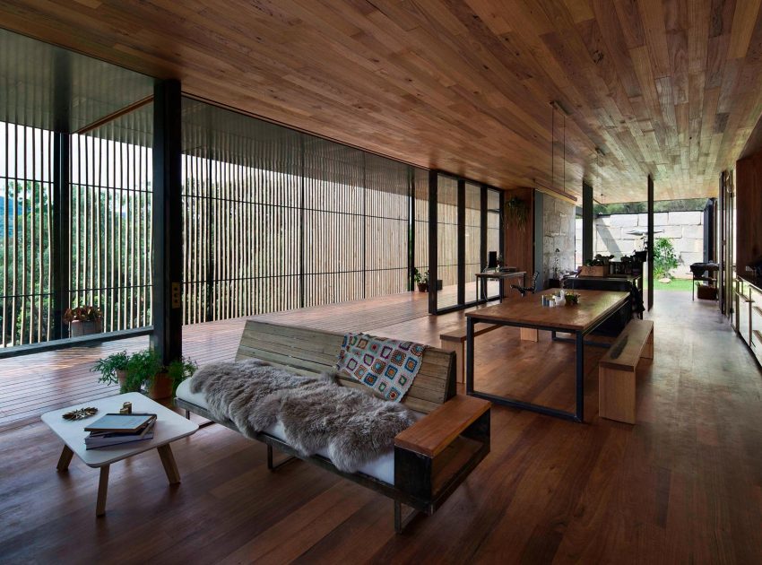 A Modern House Built From Reclaimed Concrete Blocks and Rough-Sawn Wood in Yackandandah, Australia by ARCHIER (18)