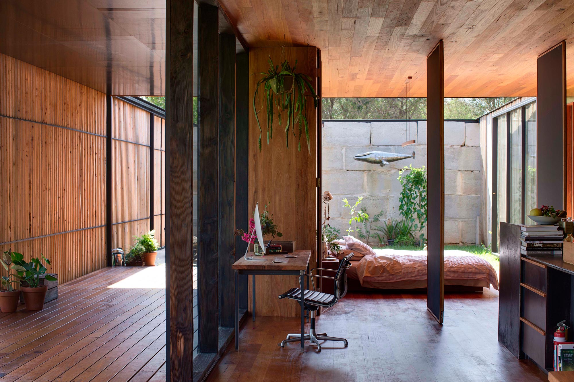 A Modern House Built From Reclaimed Concrete Blocks and Rough-Sawn Wood in Yackandandah, Australia by ARCHIER (24)