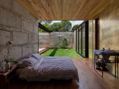 A Modern House Built From Reclaimed Concrete Blocks and Rough-Sawn Wood in Yackandandah, Australia by ARCHIER (26)