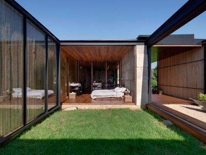 A Modern House Built From Reclaimed Concrete Blocks and Rough-Sawn Wood in Yackandandah, Australia by ARCHIER (29)