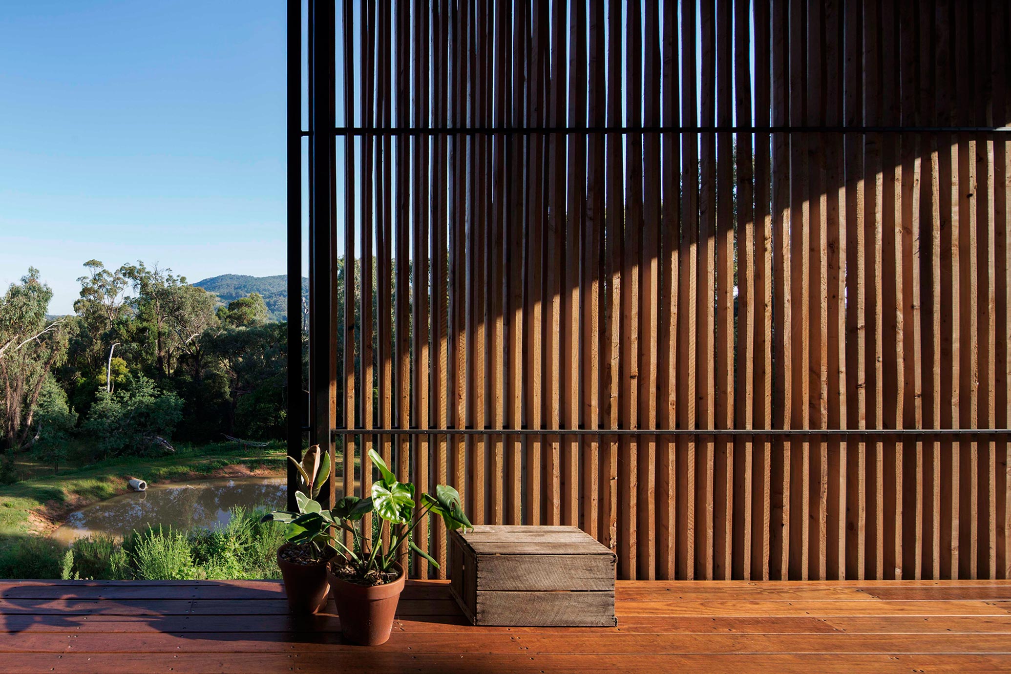 A Modern House Built From Reclaimed Concrete Blocks and Rough-Sawn Wood in Yackandandah, Australia by ARCHIER (5)