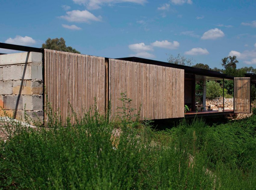 A Modern House Built From Reclaimed Concrete Blocks and Rough-Sawn Wood in Yackandandah, Australia by ARCHIER (8)