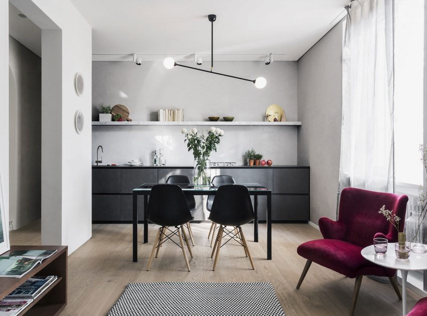 A Playful and Bright Modern Apartment with Wood Accents in Milan, Italy by AIM (1)