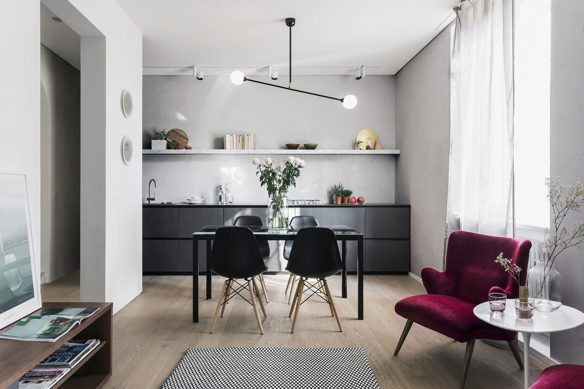 A Playful and Bright Modern Apartment with Wood Accents in Milan, Italy by AIM (1)