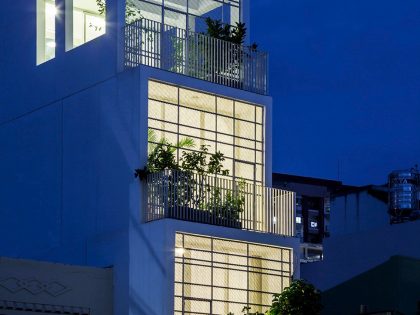 A Simple and Functional Vertical House with Contemporary Materials in Ho Chi Minh City