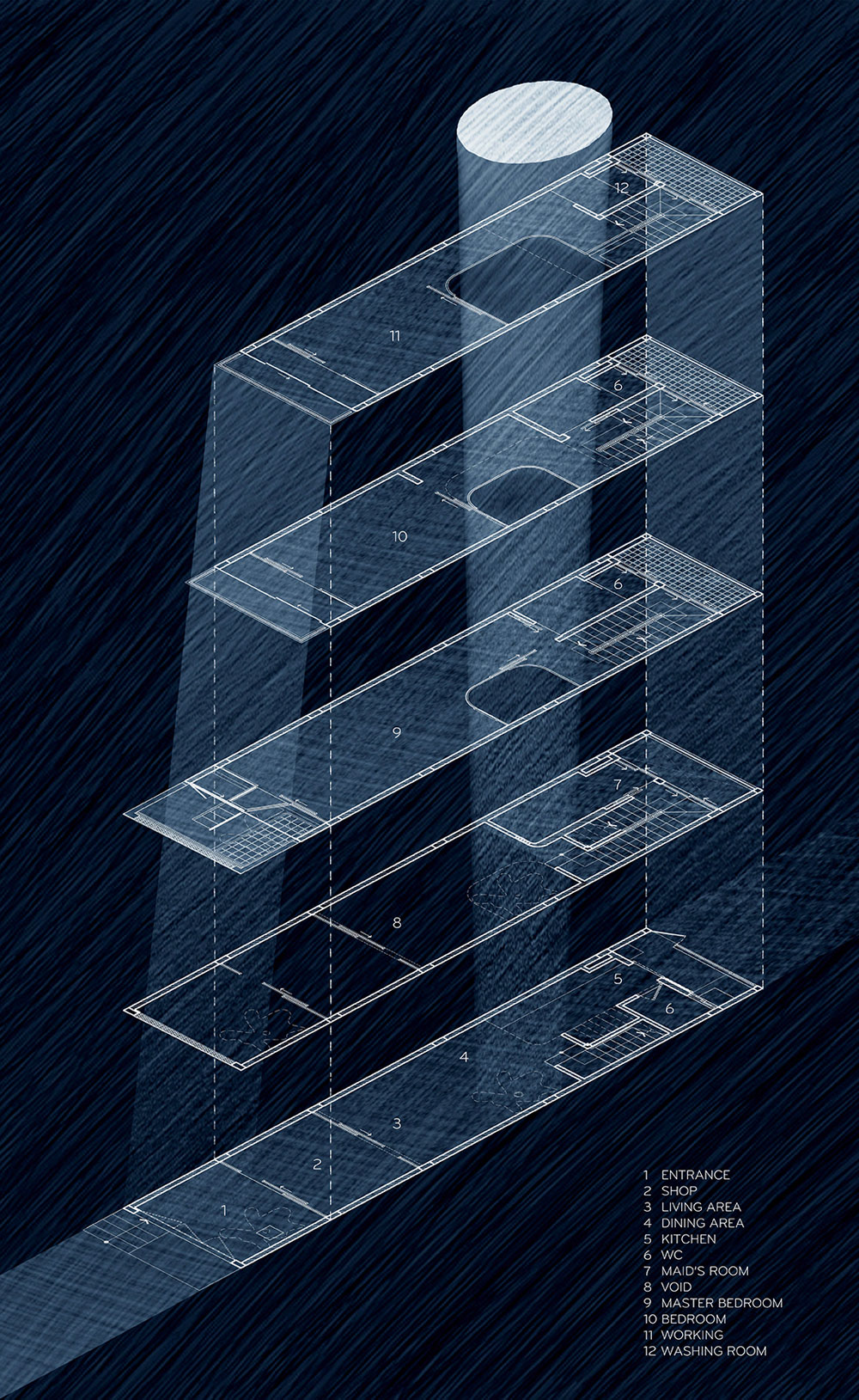 A Simple and Functional Vertical House with Contemporary Materials in Ho Chi Minh City by KIENTRUC O (20)