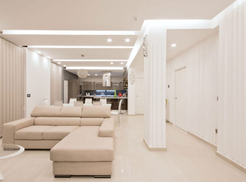 A Sleek Contemporary Apartment with Stylish Interiors in Naples, Italy by B2C Architects (1)