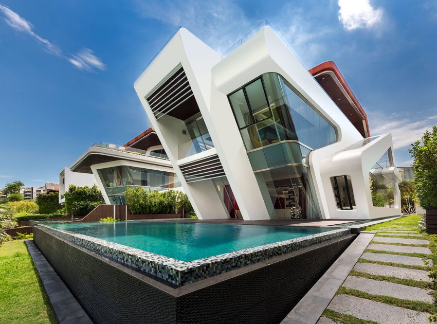 A Sleek Ultra-Modern Waterfront Villa with Spectacular Views in Singapore by Mercurio Design Lab (1)