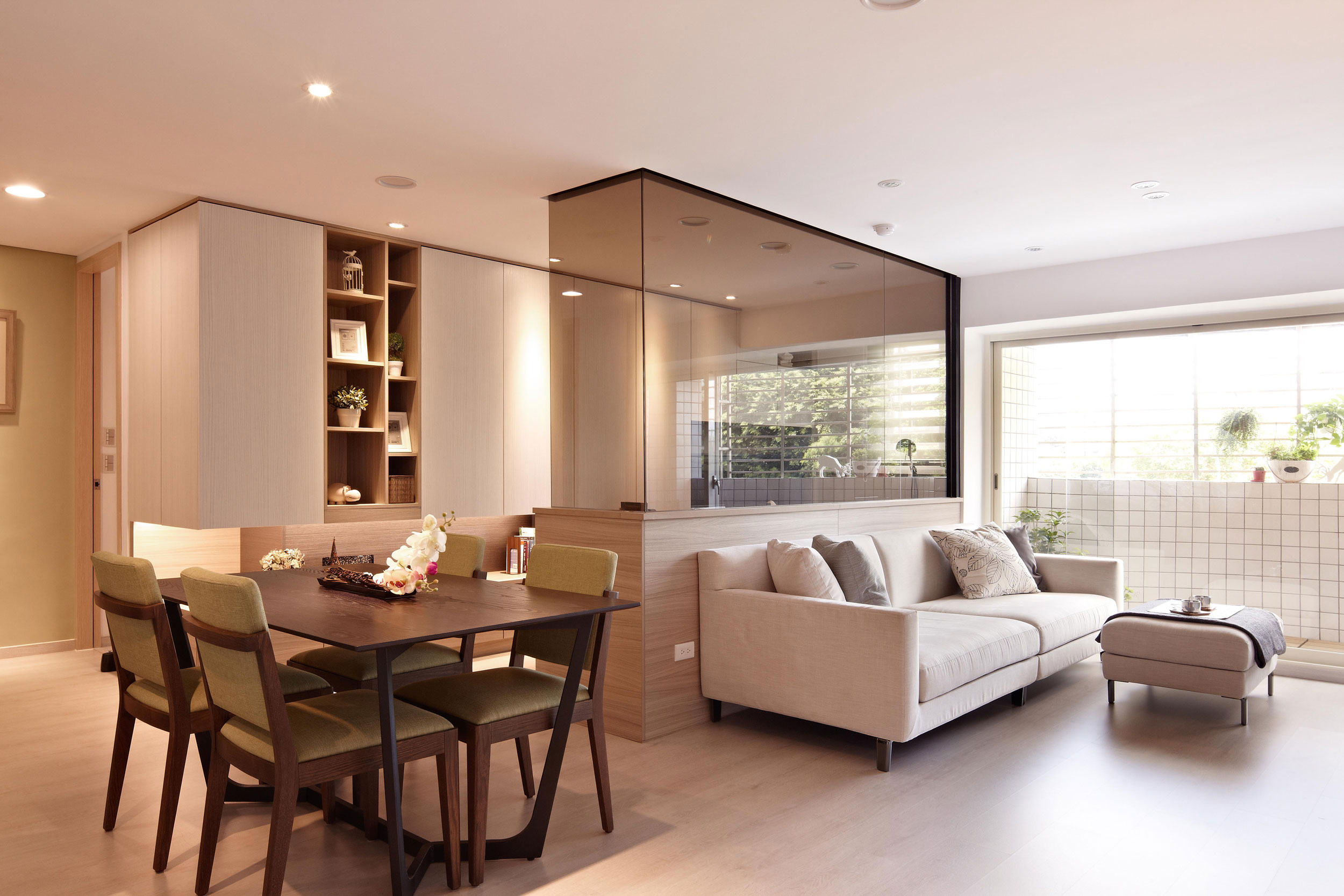 A Small Apartment Characterized by Shades of White and Brown Interiors in Taipei by Alfonso Ideas (1)