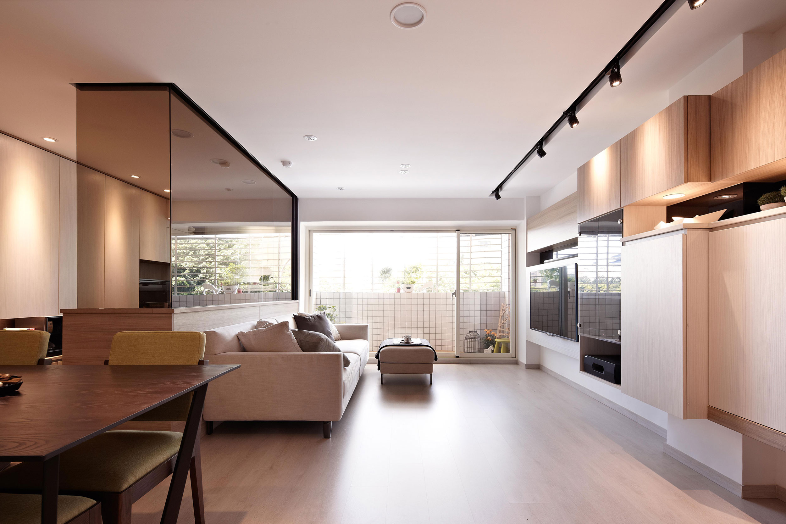 A Small Apartment Characterized by Shades of White and Brown Interiors in Taipei by Alfonso Ideas (3)