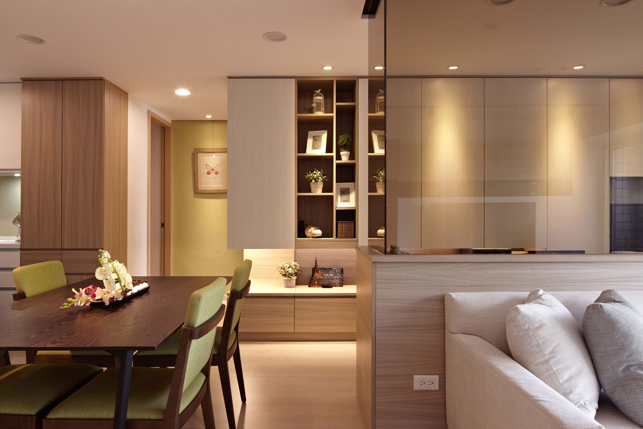 A Small Apartment Characterized by Shades of White and Brown Interiors in Taipei by Alfonso Ideas (4)