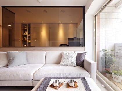 A Small Apartment Characterized by Shades of White and Brown Interiors in Taipei by Alfonso Ideas (5)