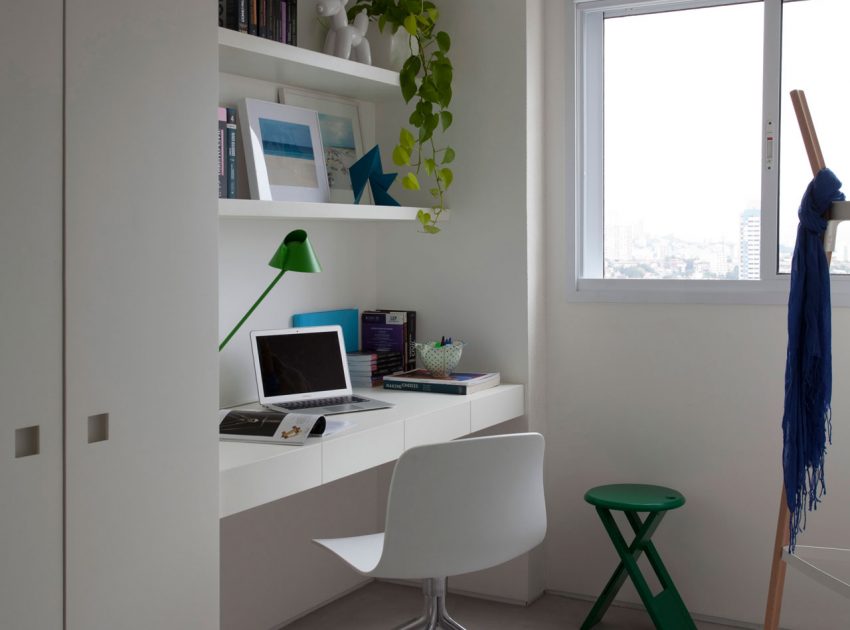 A Small Contemporary Apartment for a Young Couple in São Paulo, Brazil by Leandro Garcia and Gabriela Alarcon (11)