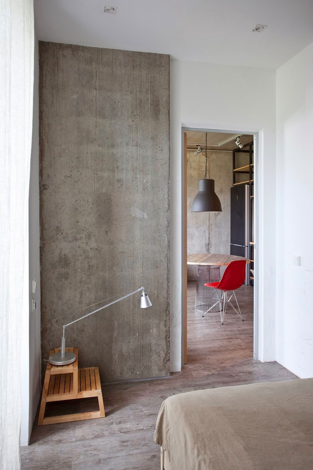 A Small Industrial Apartment with Exposed Brick, Metal and Wood in Moscow Oblast, Russia by Studio Odnushechka (14)